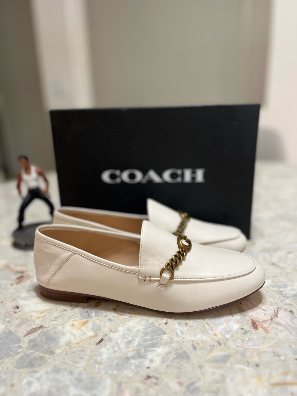 Coach Women's Chain Detail Loafers size 9.5 NIB